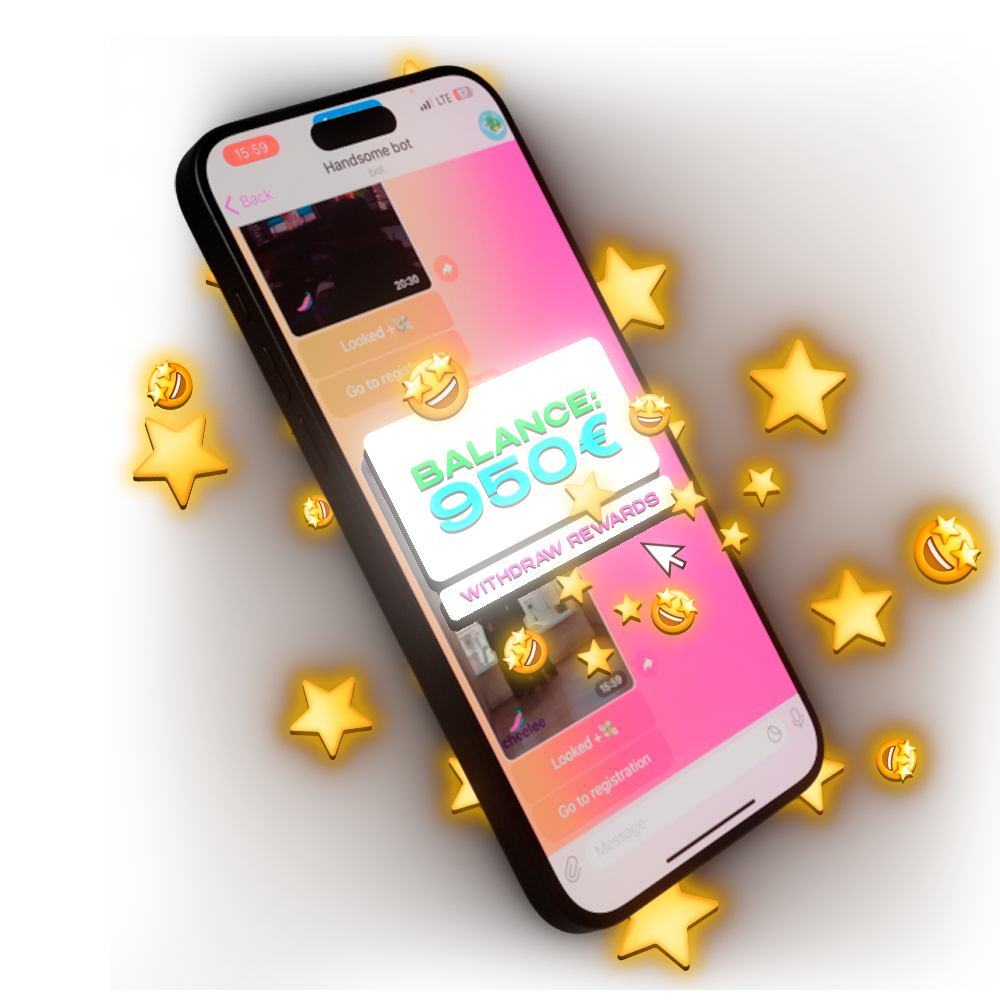 Téléphone mobile avec une image du jeu Bingo Cash - balles volantes et billets d'argent